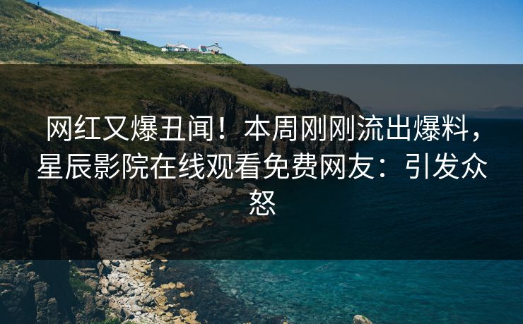 网红又爆丑闻！本周刚刚流出爆料，星辰影院在线观看免费网友：引发众怒